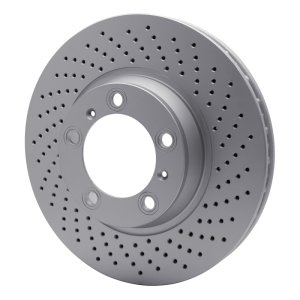 Porsche 718 Cayman Brake Rotor (1) - Right Front - R1 Concepts - GeoSPEC Coated Drill - `99-`23